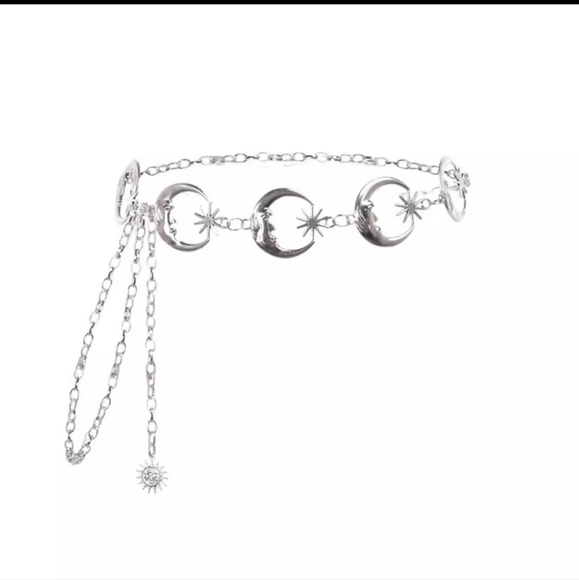 Moon & Stars Silver Chain Belt - Picture 9 of 16